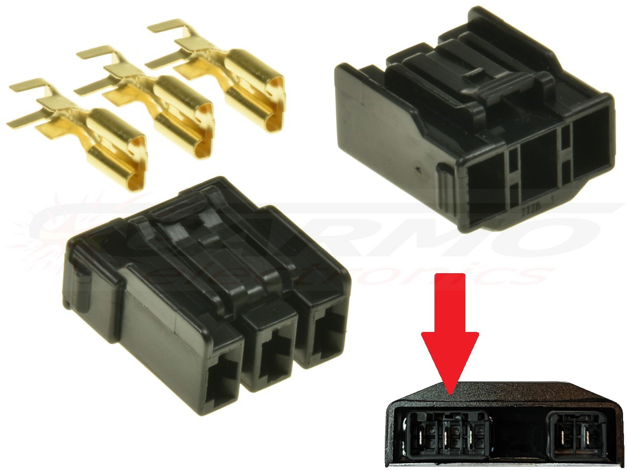 CARR2102 Honda alternadorconector regulador de voltaje rectificador conector de 3 polos FH014AA / SH750AA - Haga click en la imagen para cerrar