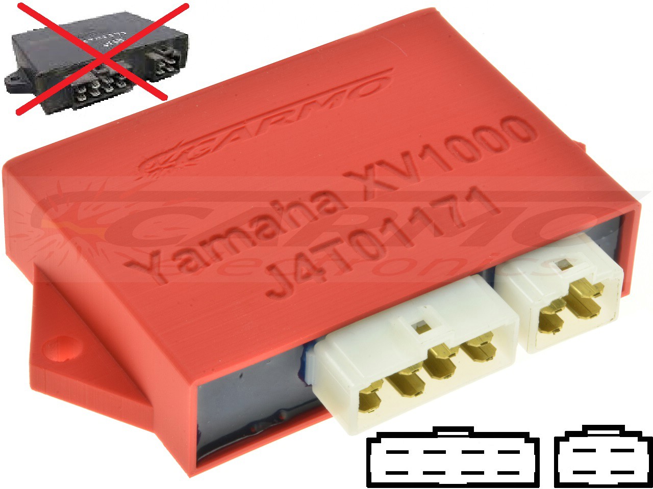 Yamaha XV1000 XV1000SE virago TCI CDI unidad de control J4T01171 - 1984 1985 1986 1987 1988 - Haga click en la imagen para cerrar